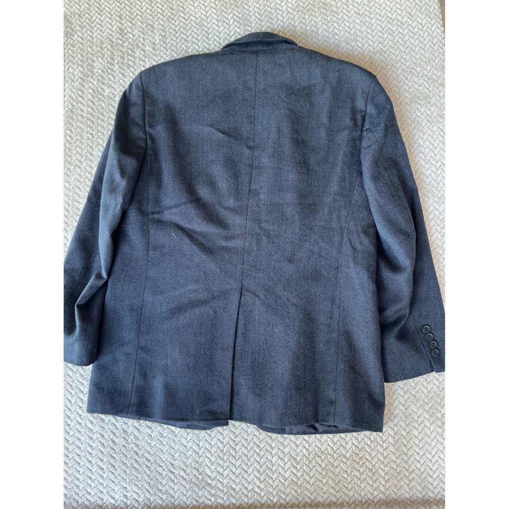 Stafford Essentials Mens 42R Wool Blazer Charcoal Gray Sport Coat - Picture 2 of 5